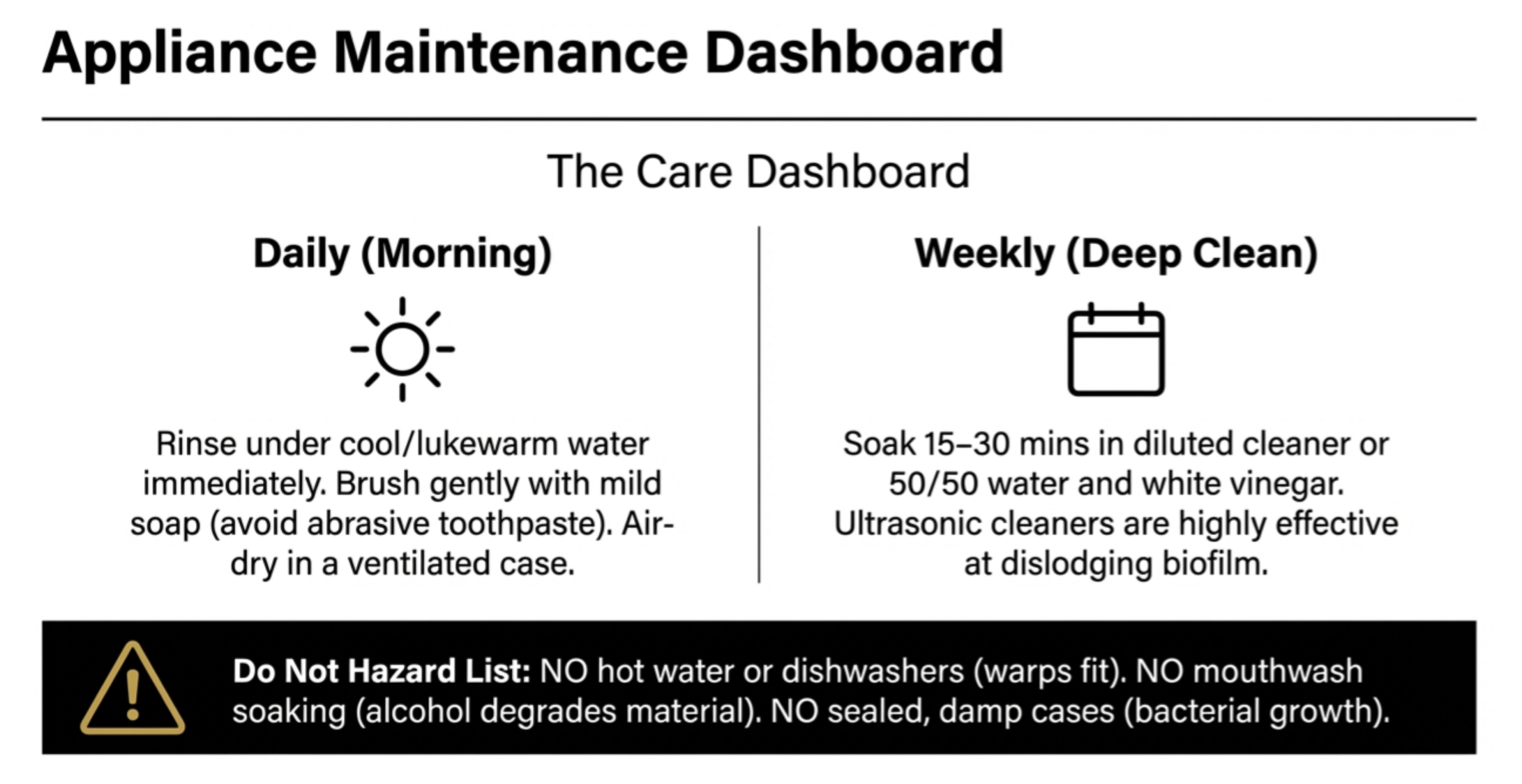 how to clean a night guard daily care routine
