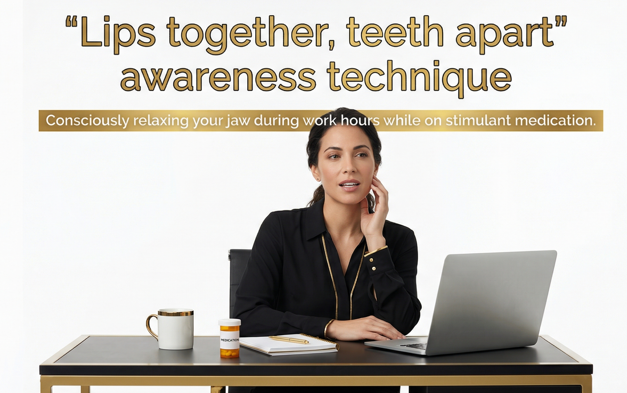 jaw relaxation at desk stimulant medication clenching awareness