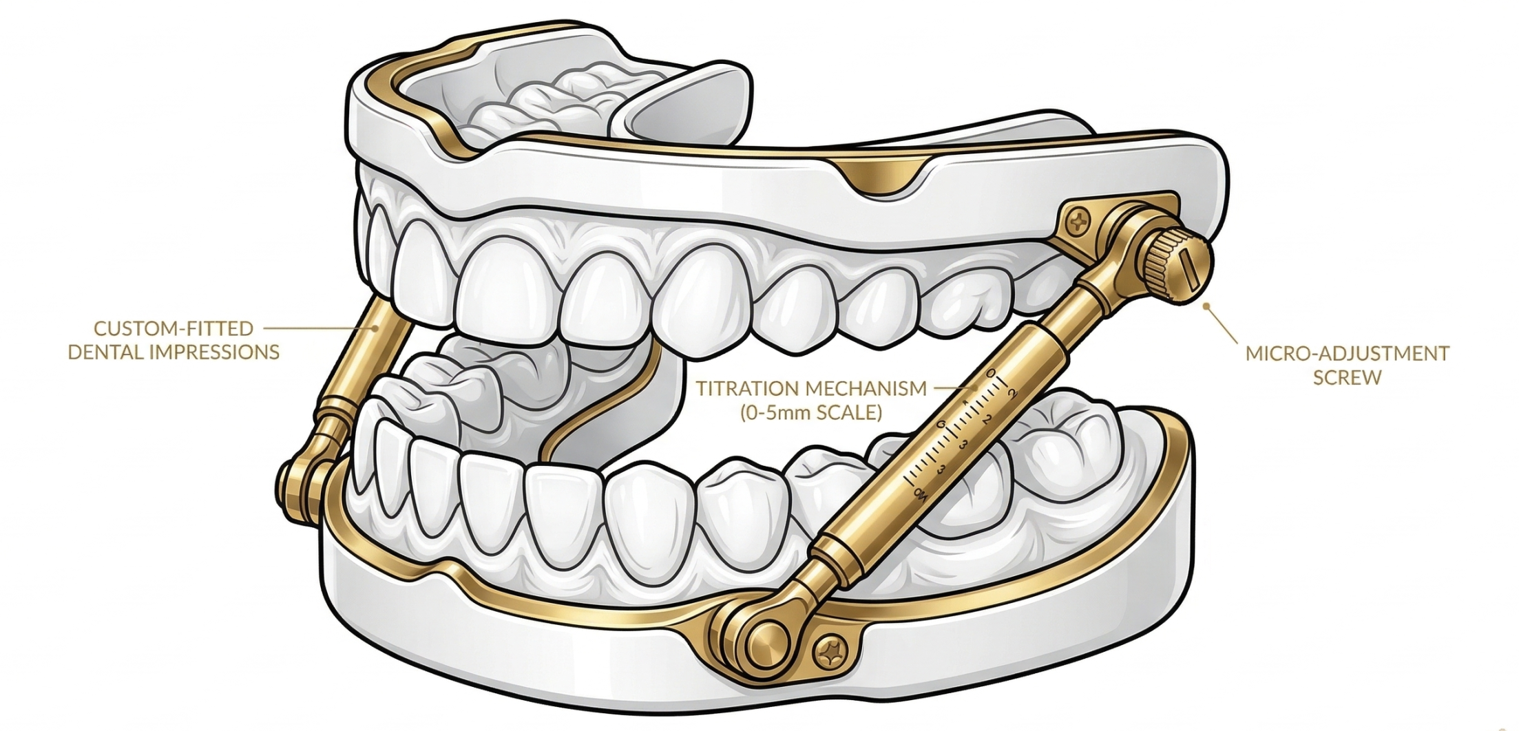 mandibular advancement device custom fitted for sleep apnea