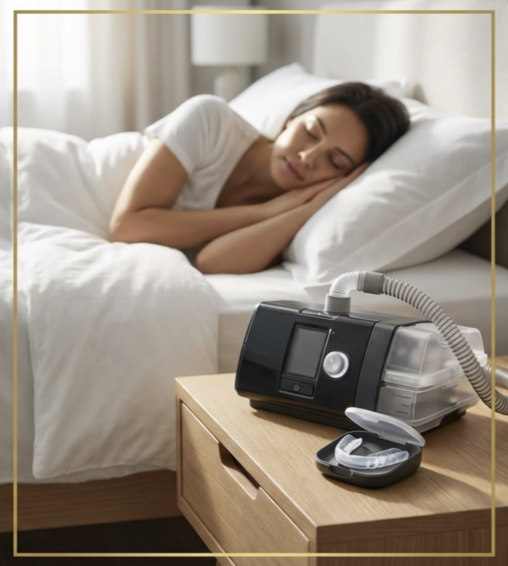 sleep apnea oral appliance mouthpiece compared to CPAP machine
