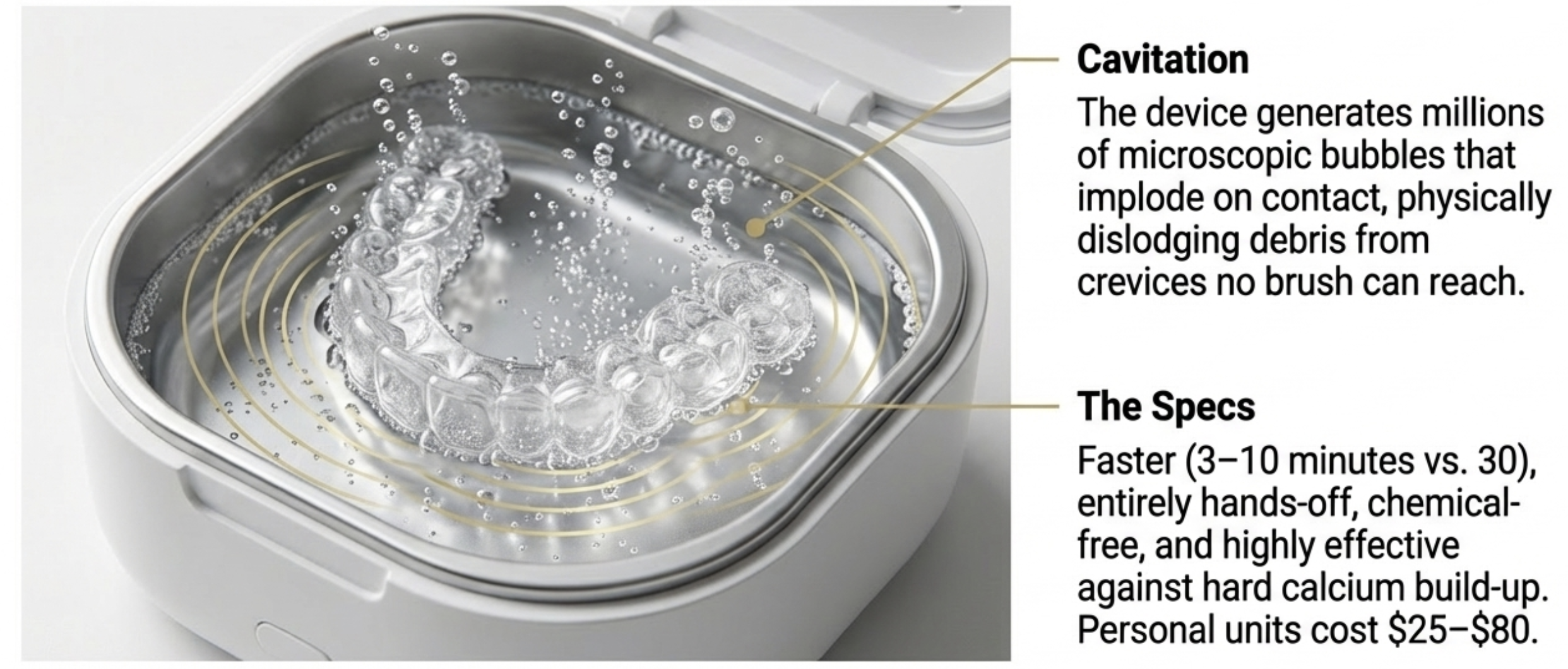 ultrasonic cleaner for night guard retainer cleaning