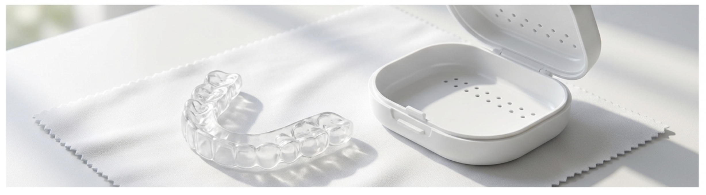 night guard air drying after cleaning before storage in case