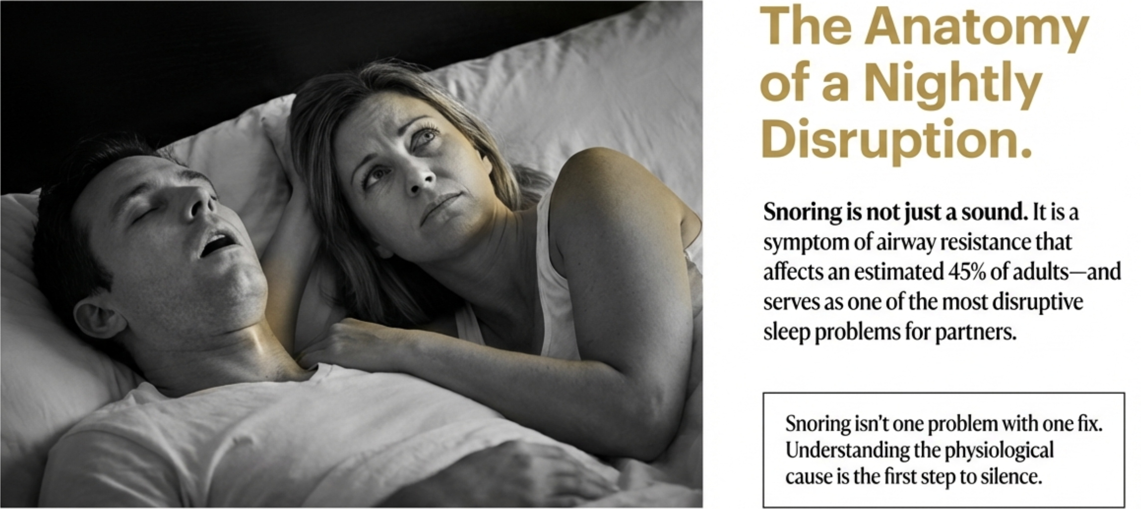 person snoring in bed causing partner sleep disruption