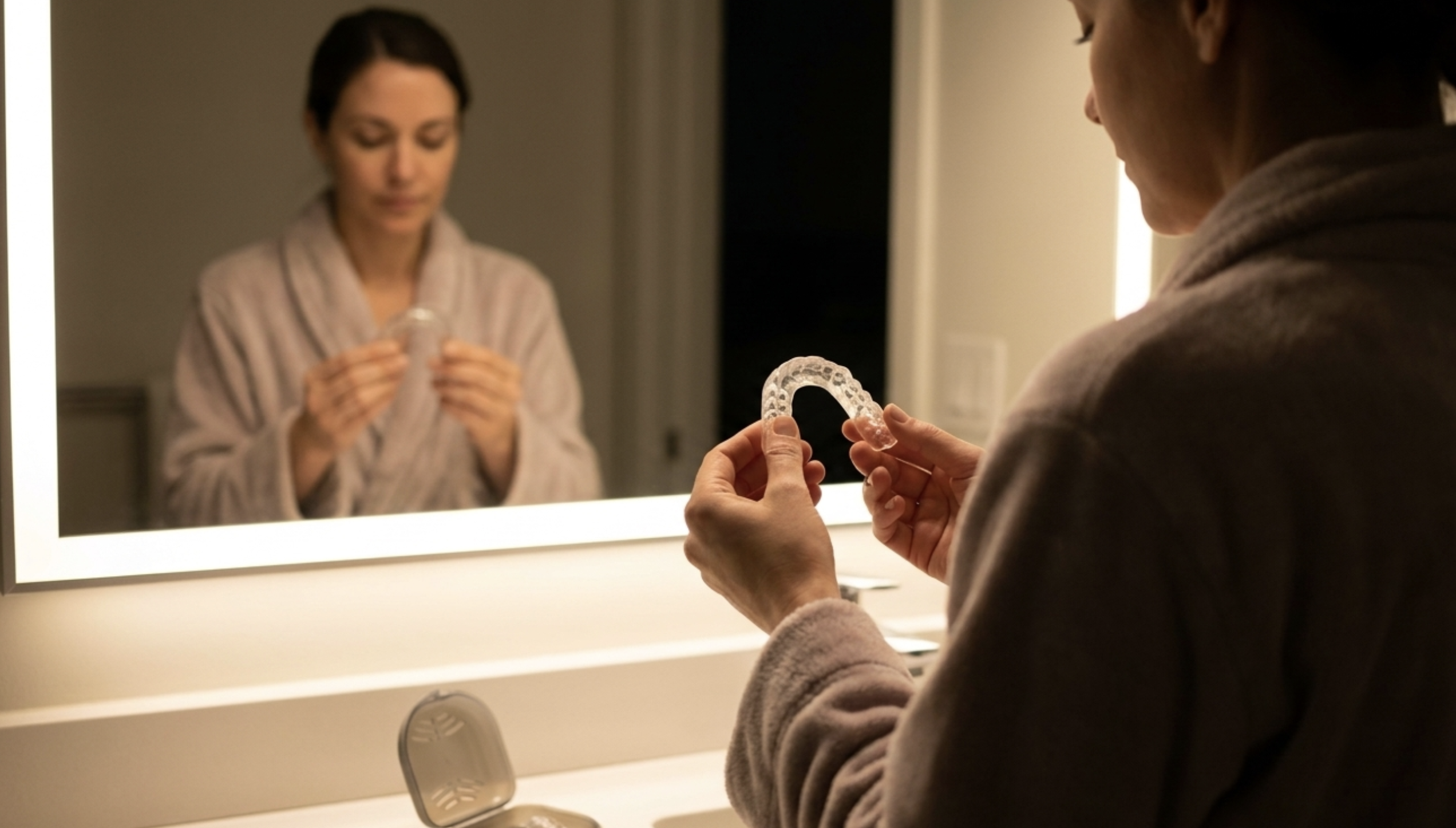 nighttime custom mouth guard for jaw clenching and grinding