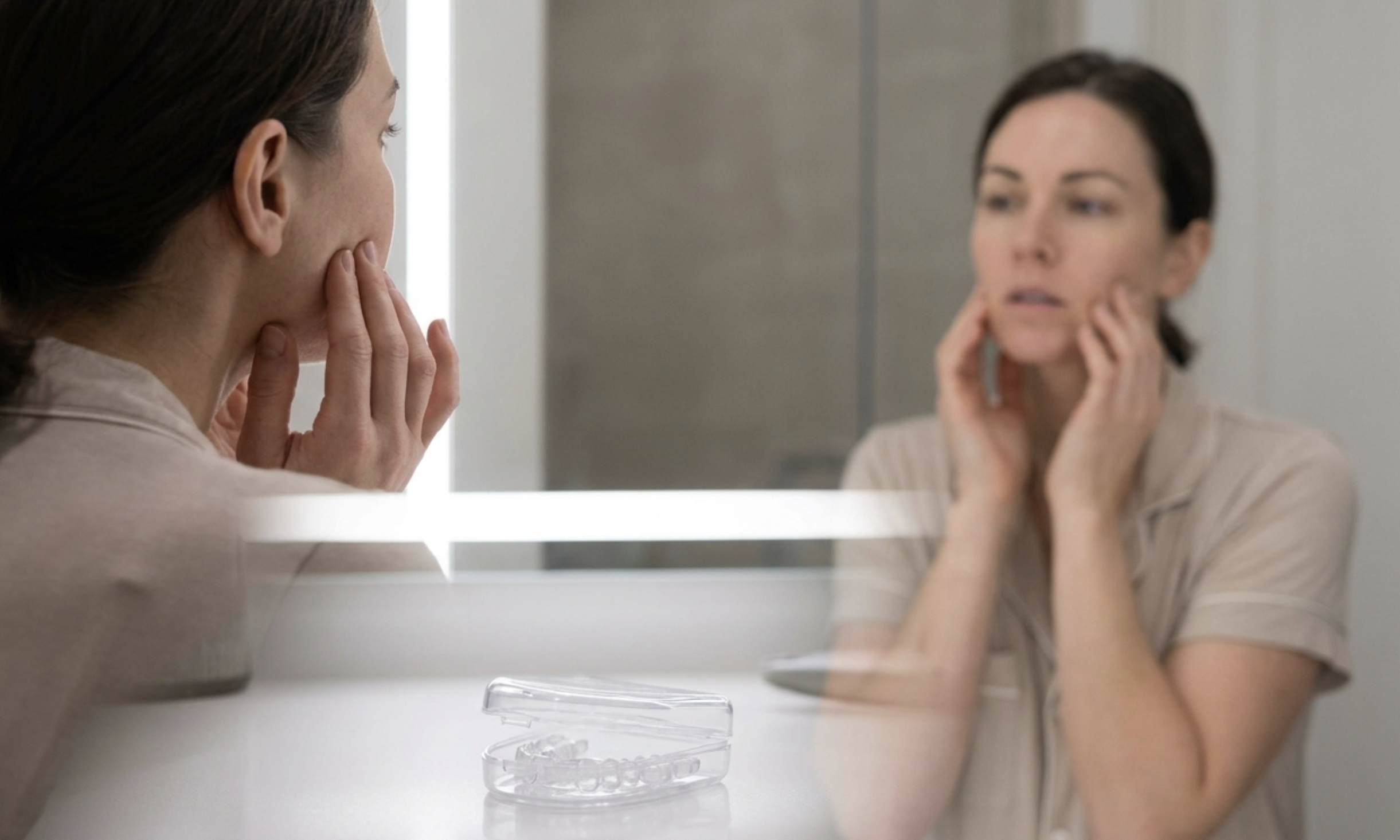 checking night guard fit bite alignment after wearing