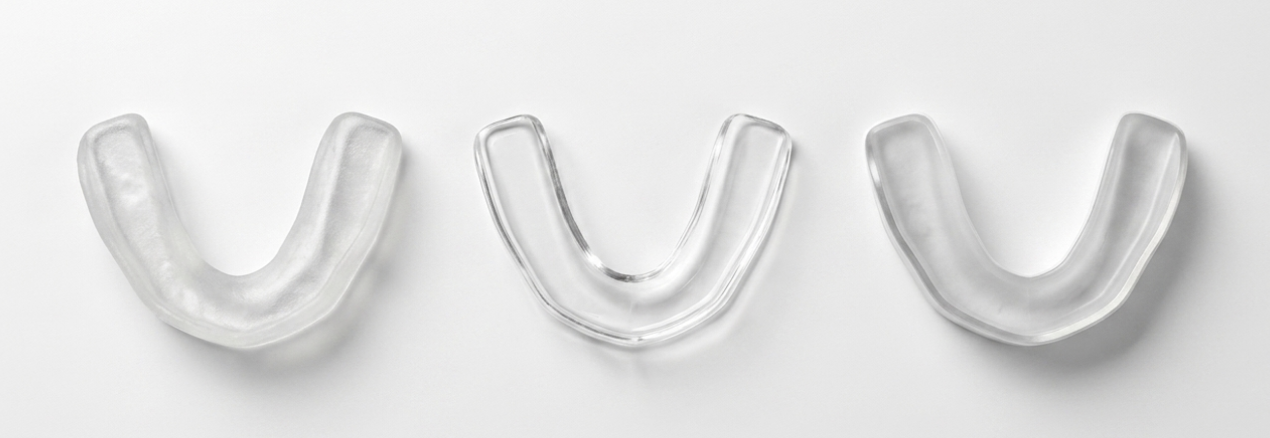 soft hard and dual-laminate night guard types side by side comparison