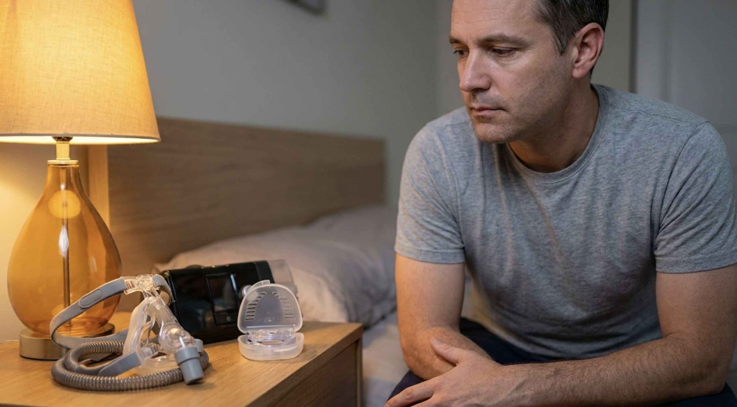 sleep apnea oral appliance mouthpiece compared to CPAP machine