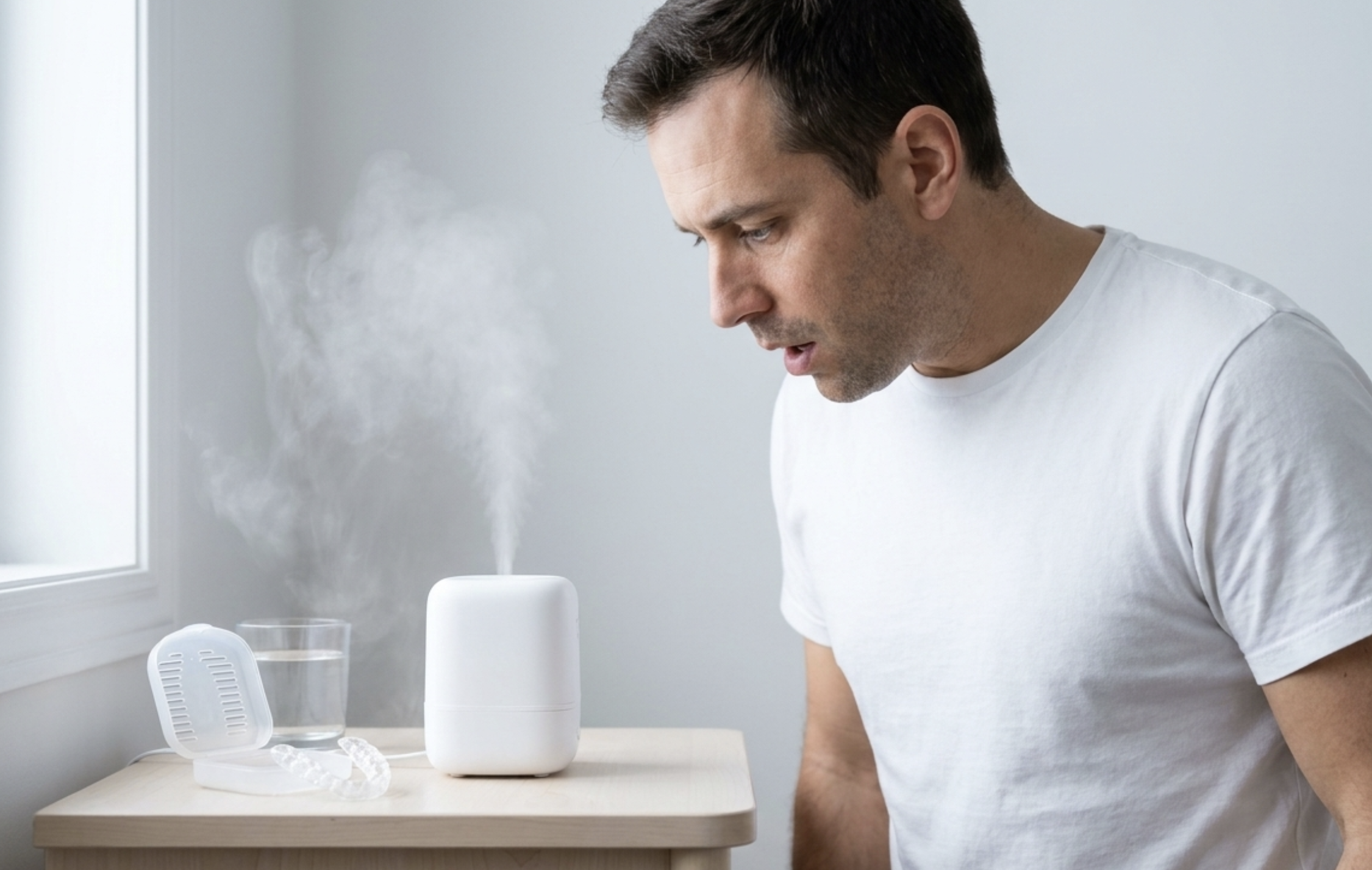 bedroom humidifier dry air winter bruxism sleep quality