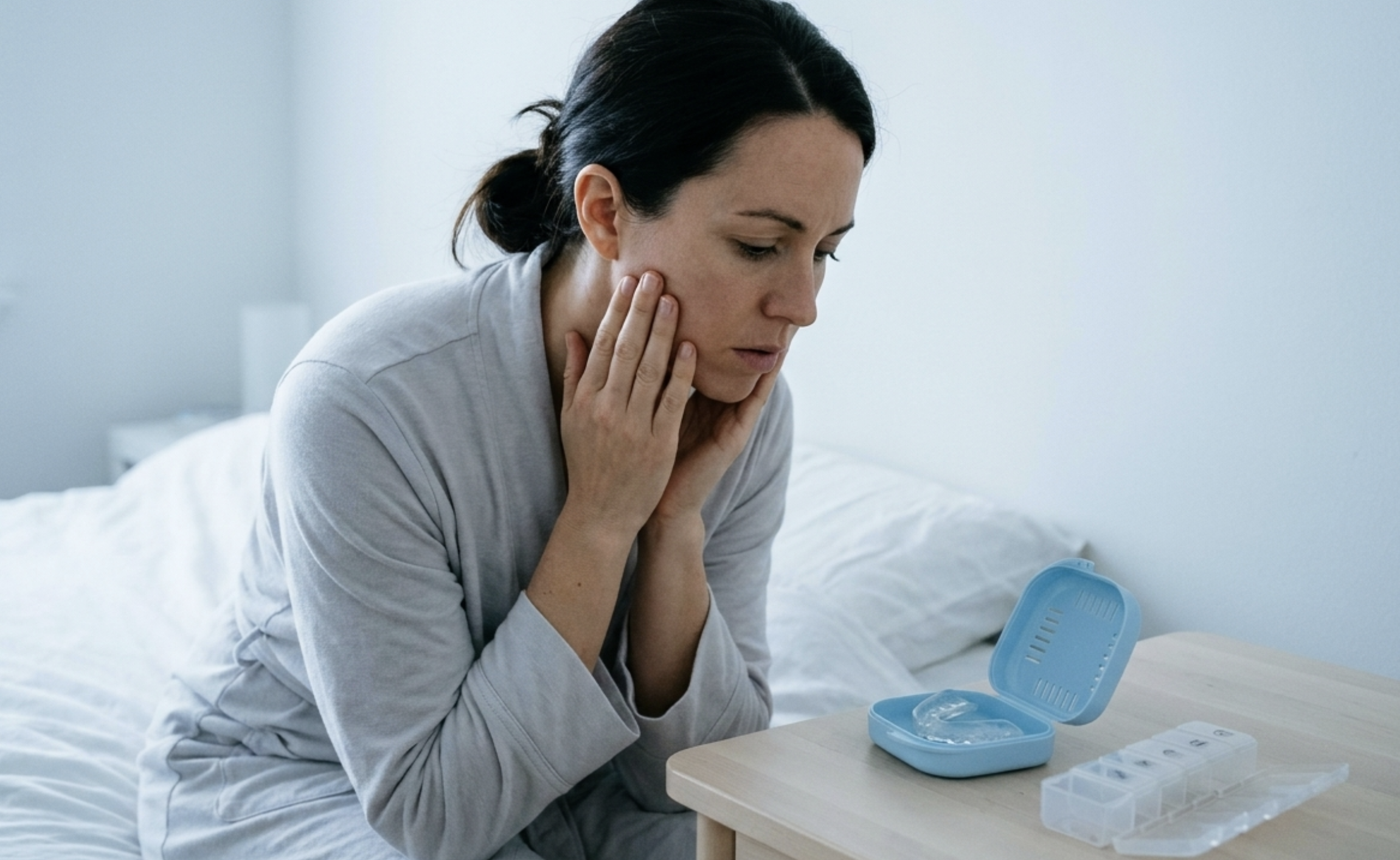 SSRI tapering discontinuation jaw clenching worse