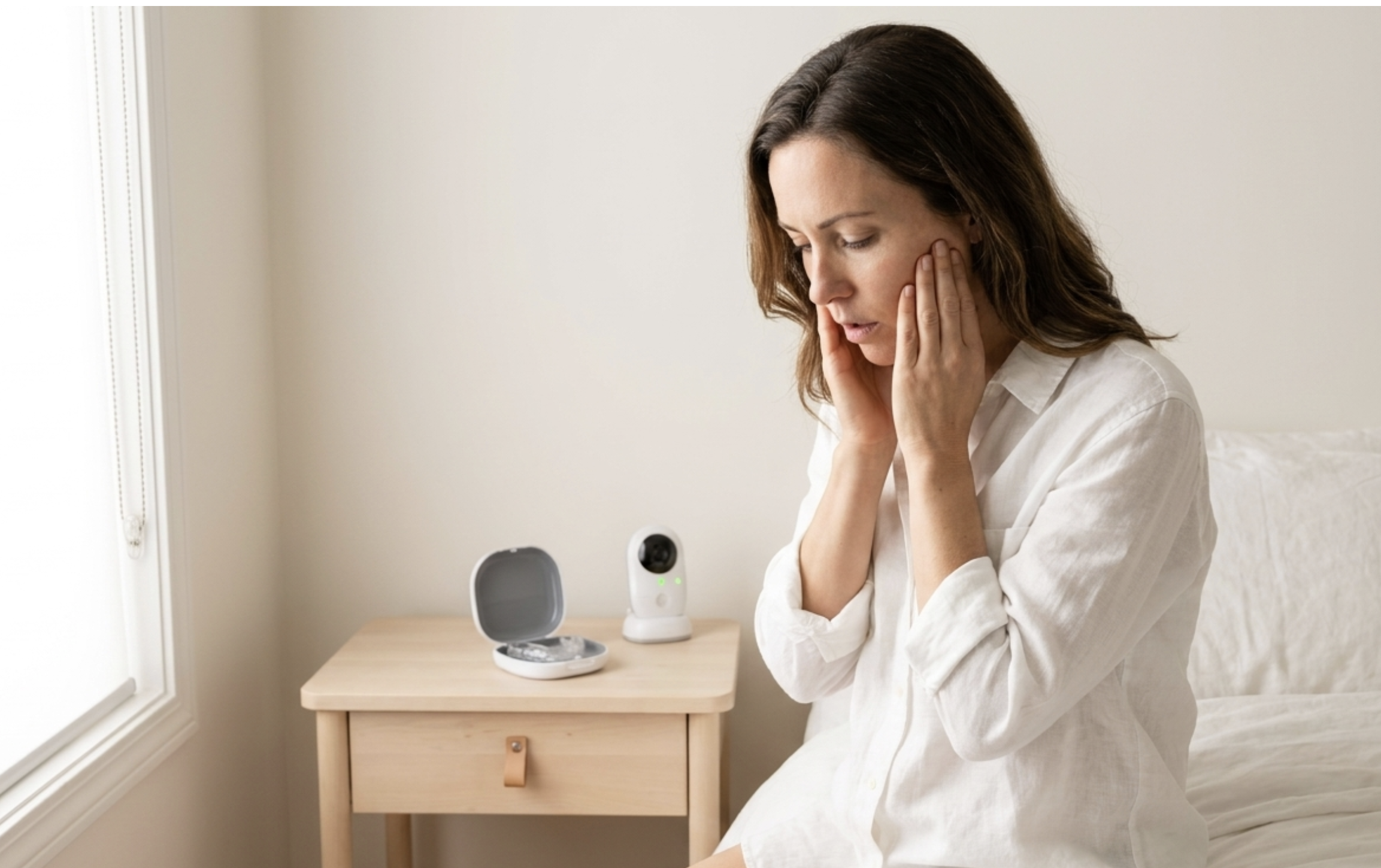 mother morning jaw soreness bruxism sleep deprivation mom jaw