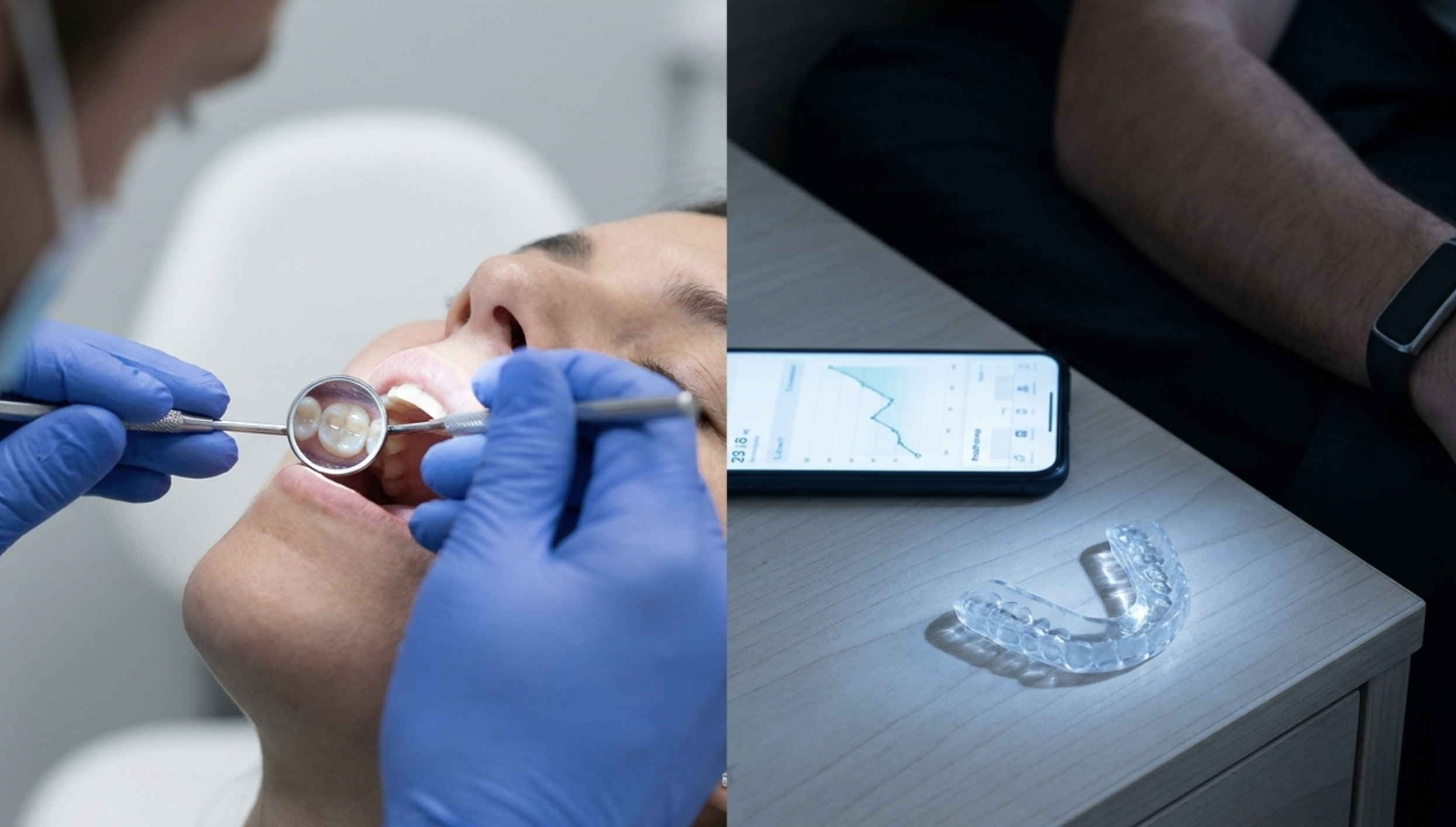 dentist exam confirm bruxism enamel wear wearable data